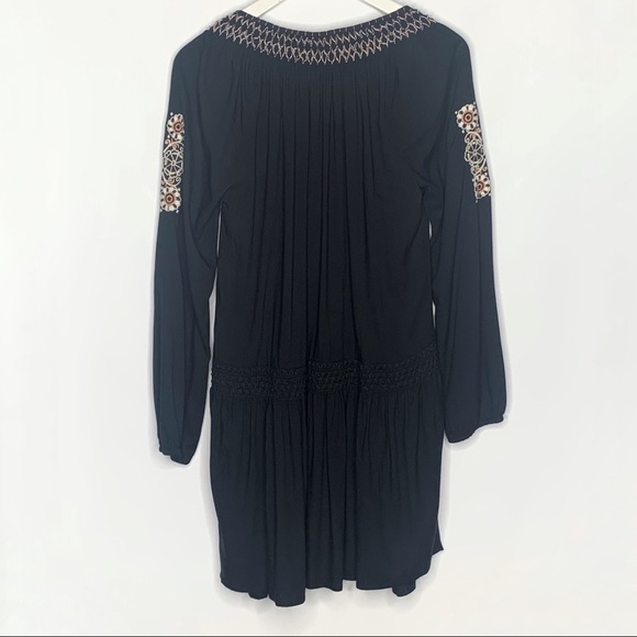 NWT Sanctuary Dress Black Freya Smocked long sleeve bohemian casual  Small - Picture 12 of 16